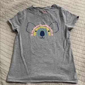 Cat & Jack Girls Gray Short Sleeve Rainbow Koala 🐨 Tee Size Medium 7/8